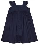 Хлопковое мини-платье с оборками Il Gufo, синий - фото 4