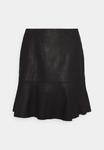 Мини-юбка YASCOLLY NAPLON SKIRT YAS, черный - фото