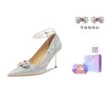 Ainer-cat Ainer cat Slim Heel High Heels 8cm Women's Silver - фото