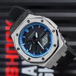 Часы Casio G-Shock Analog-Digital 2100 Series, арт. GA-2100-1A1, черный/серебро/сапфирово-синий - фото 2