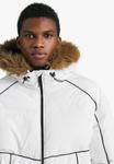 Куртка Bershka Winter jacket, White - фото 4