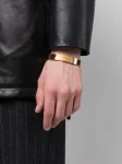 Браслет-кафф с логотипом MAISON MARGIELA, золотой - фото 2