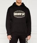 Толстовка Ea7 Regular Fit с овальным принтом, черный - фото