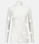 Водолазка с вырезом Prada, Latte - фото