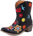 Женские западные ботинки MRKEWUNEY, 33 Black - фото