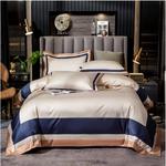 SkiPdr Комплект постельного белья хлопковый пэчворк в полоску - фото