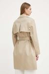 Хлопковое пальто Boss, бежевый - фото 3