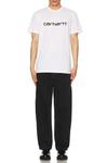 Футболка S/S Script Carhartt Wip, White & Black - фото 4