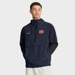 Мужская куртка-анорак с капюшоном и молнией до половины navy auburn tigers Nike - фото
