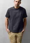Mit struktur basic tshirt Street One Men, Blau - фото