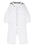 Дутый комбинезон с капюшоном Herno Kids, белый - фото