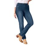 Джинсы bootcut Plus size Woman Within, Medium Stonewash - фото