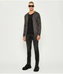 Модный шерстяной свитер Slim fit All Saints, серый - фото 2