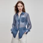ELLE Рубашка Women's Blue Lapel - фото 3