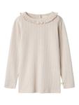 Лонгслив NAME IT Shirt NMFRachel, серо-бежевый - фото