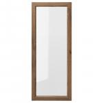 Стеклянная дверь IKEA, 40x97 см, цвет brown walnut effect - фото