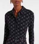 Платье-поло с принтом Tory Burch, Medium Navy Paisley - фото 4