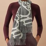 HERMES Вязаный шарф Women's Gray - фото 8