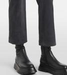 Узкие замшевые брюки Coleman Joseph, Smoke - фото 5