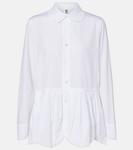 Рубашка из хлопка со сборками Noir Kei Ninomiya, белый - фото
