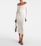 Платье-миди La robe Doble из шерстяной смеси Jacquemus, слоновая кость - фото 2