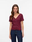 Блуза VERO MODA VMMikka, Burgundy - фото 2