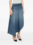 Юбка миди асимметричного кроя Alaïa, синий - фото 3