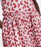 Платье миди с цветочным принтом и плиссе Jil Sander, Raspberry Cream - фото 5