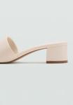Мюли на каблуке BLOCK-WITH STRAP Mango, кремовый - фото 5
