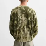 Трикотажная мужская зелёная футболка ZARA - фото 6