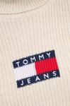 Свитер Tommy Jeans из смесовой шерсти, бежевый - фото 6