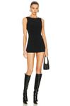 Мини-платье без рукавов Pickleball Norma Kamali, черный - фото