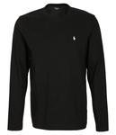 Лонгслив мужской Polo Ralph Lauren хлопковый однотонный, черный - фото