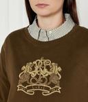 Толстовка женская Lauren Ralph Lauren с вышивкой на груди, зеленый - фото 4