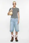 Джинсовые шорты - свободного кроя Acne Studios, голубой - фото
