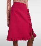 Мини-юбка с оборками Crepe Couture Valentino, Crystal Red - фото 5