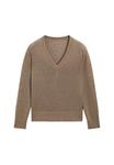 Джемпер Massimo Dutti LONG SLEEVE V-NECK, Mottled Brown - фото 6