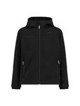 Куртка Softshell для мальчиков с капюшоном Fix Hood, черная cmp - фото