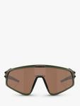 Мужские солнцезащитные очки Latch Panel Wrap Oakley, Olive Ink/Brown - фото 2