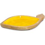 Сервировочная чаша Zeller Фруктовая чаша "Лимон", манговое дерево из массива дерева, высококачественный натуральный материал Zeller Present, светло-коричневый/желтый - фото