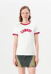 Футболка Wrangler RINGER TEE, Worn White/White - фото