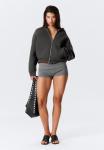 Толстовка Weekday OVERSIZED SCUBA ZIP HOODIE, Off Black/Grey - фото 2