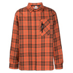 Rossignol check-print cotton shirt, оранжевый - фото