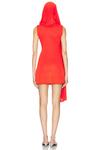Мини-платье с капюшоном в стиле плаща Sid Neigum, red - фото 4