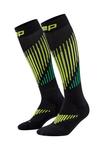 Носки CEP CORE RUN COMPRESSION MERINO TALL 3.0, Black Lime/Black - фото