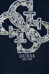 Детская хлопковая толстовка Guess, темно-синий - фото 3