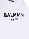 Футболка с вышитым логотипом Balmain Kids, белый - фото 3