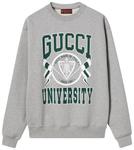 Толстовка Gucci Printed Jersey Sweatshirt 'Grey Melange', серый - фото