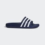 Шлепанцы Adilette Aqua Adidas, цвет Dark Blue/Cloud White/Dark Blue - фото