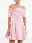 Платье мини Aymee со складками и бантом Rebecca Vallance, розовый - фото 4
